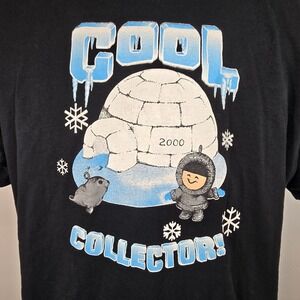 Vintage Hallmark Cool‎ Collectors T Shirt Mens 2XL Black Graphic Print 2000 Y2K